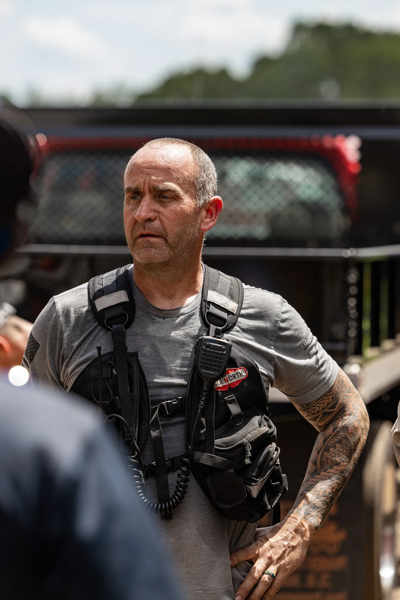 A first responder on scene